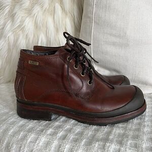 Ugg Men's Clancy Boots Size 9 Brown Leather Ankle Waterproof Sheepskin Insole
